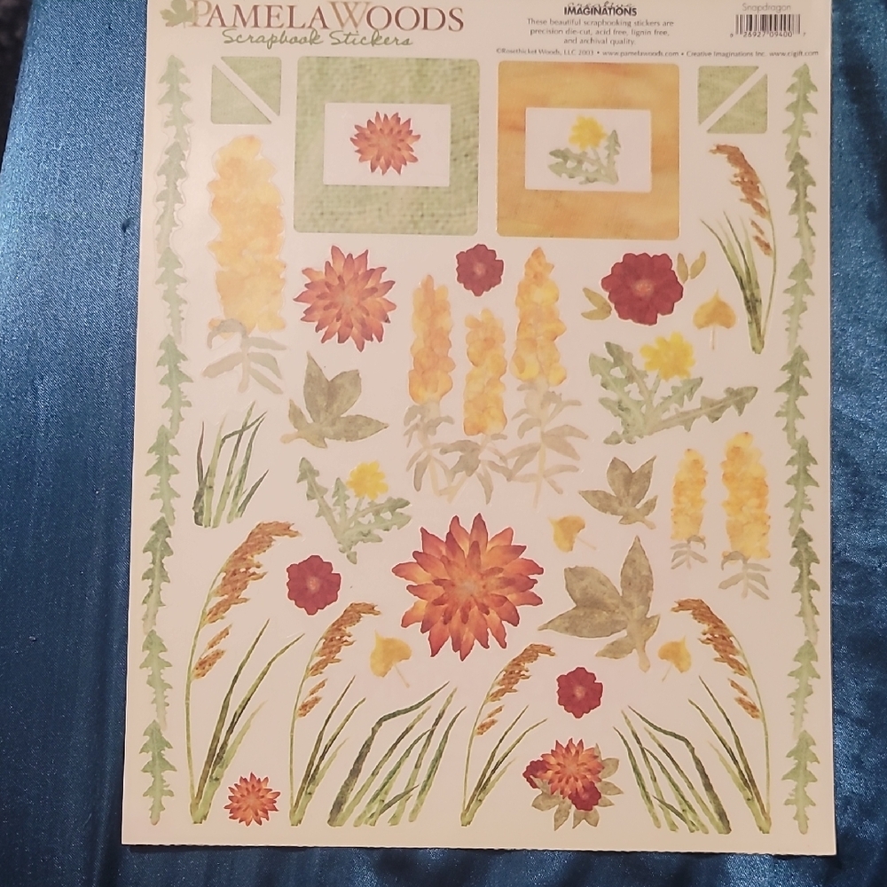 Floral Scrapbook Stickers